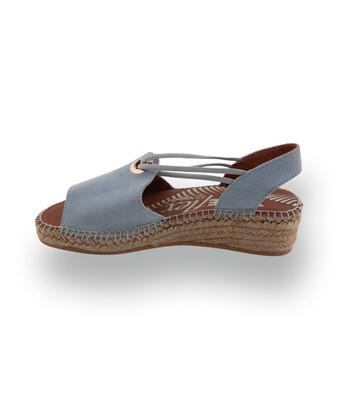 Viguera - Exklusive Velours-Espadrilles mit YUTE FLEX in Hellblau