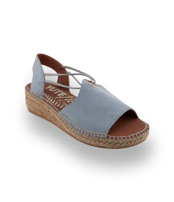Viguera - Exklusive Velours-Espadrilles mit YUTE FLEX in Hellblau