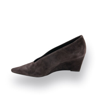 Zinda Pumps&nbsp;in braun Velours, Keil