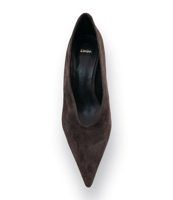 Zinda Pumps&nbsp;in braun Velours, Keil