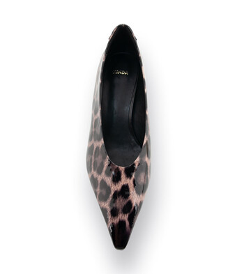 Zinda Pumps&nbsp;in Leoprint auf Lackleder&nbsp;