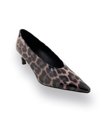 Zinda Pumps&nbsp;in Leoprint auf Lackleder&nbsp;