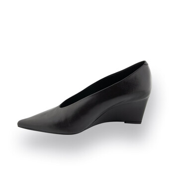 Zinda Pumps in schwarz Glattleder, Keil