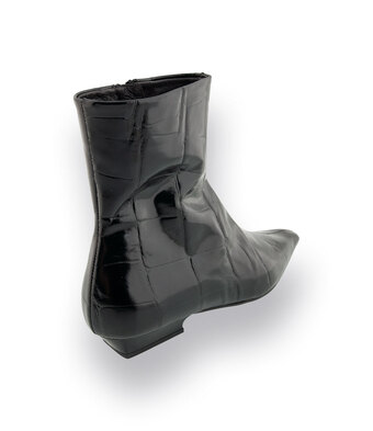 Zinda Stiefelette in schwarz Krokopr&auml;gung&nbsp;