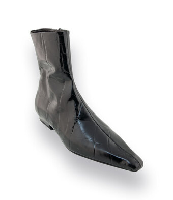 Zinda Stiefelette in schwarz Krokopr&auml;gung&nbsp;
