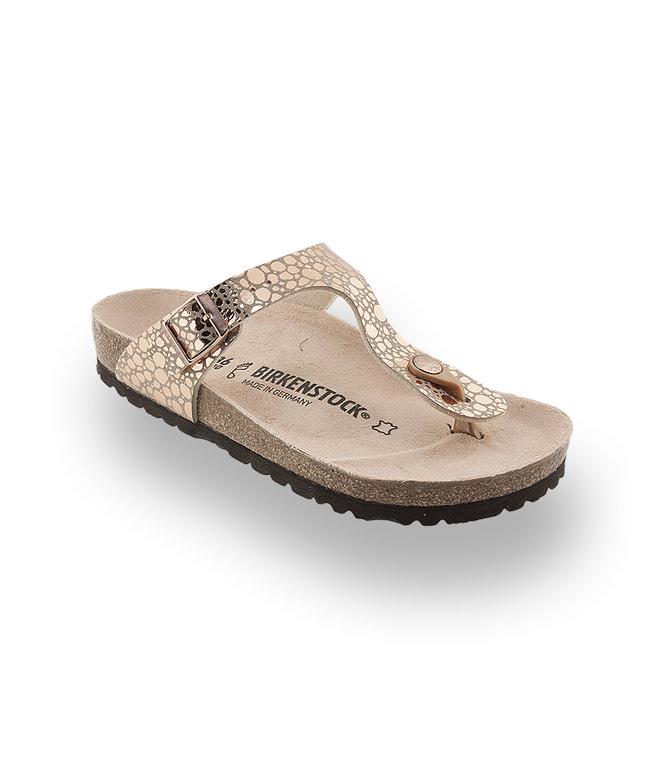 Birkenstock Gizeh Zehengreifer kupferfarben metallic Schuhwahnsinn