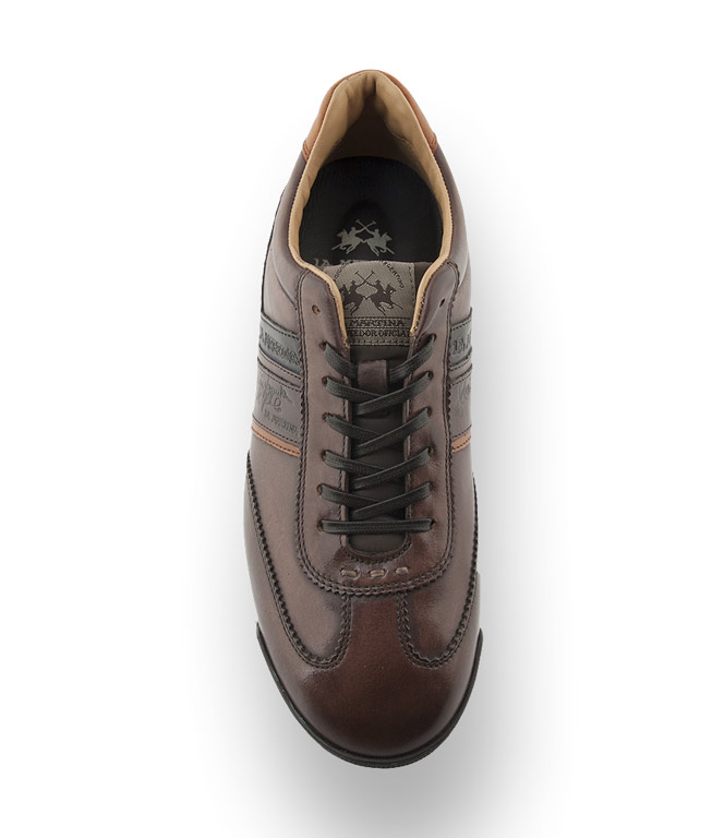 La Martina Sneaker brauntöne mit bordeaux | LA MARTINA, BLAU | Sneaker für Herren