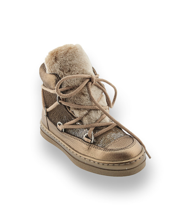 Unisa Fril Kinderboots goldfarben Schuhwahnsinn